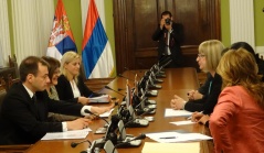22 June 2015 National Assembly Speaker Maja Gojkovic in meeting with Bulgarian Parliament Speaker Tsetska Tsatcheva